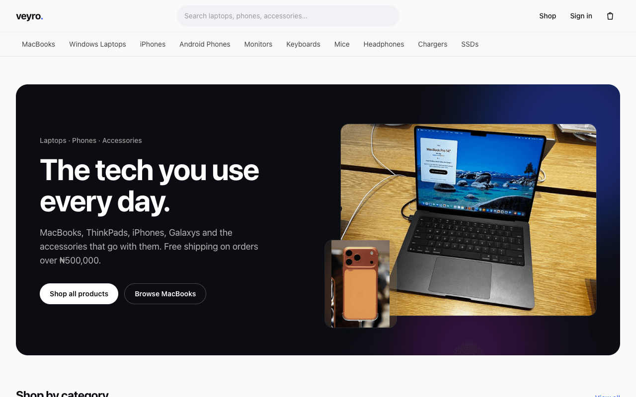 Screenshot of Veyro